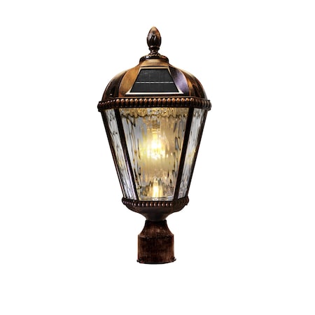 Gama Sonic Royal Bulb Solar Light, GS Solar Light Bulb, 3 in. Fitter, Brushed Bronze 98B112